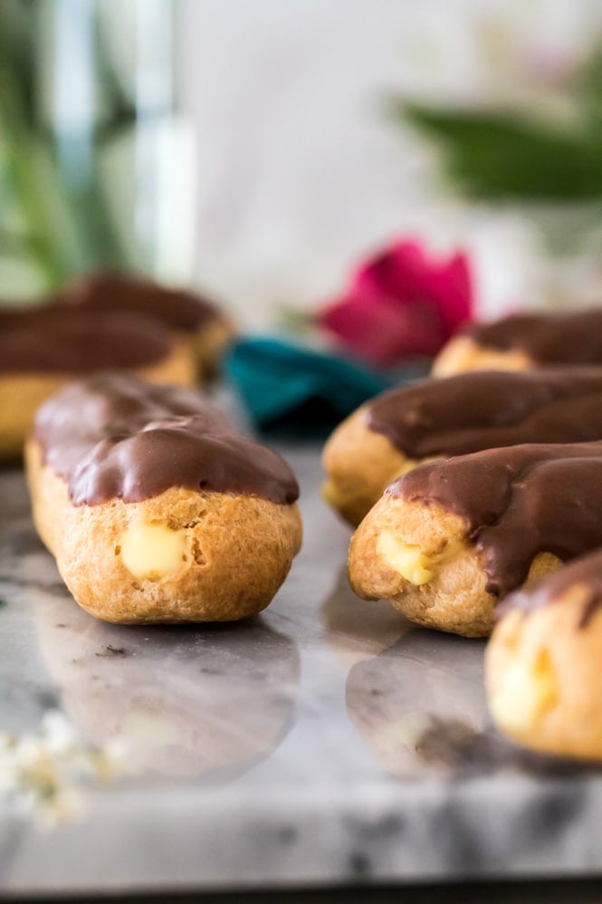 Chocolate Eclair Puffs Recipe - Sugar Spices Life