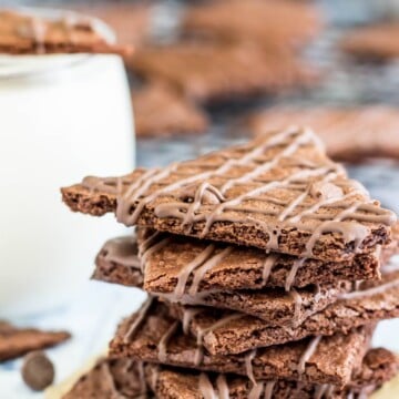 Stack of brownie brittle