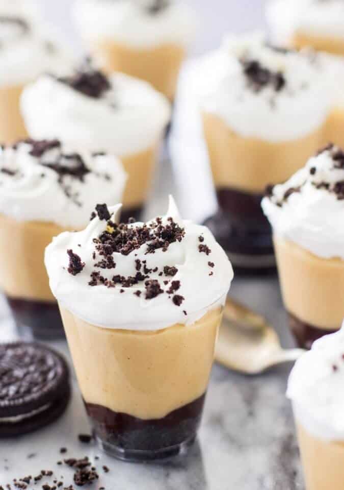 Peanut Butter Pie Dessert Shooters -- these are so easy!!