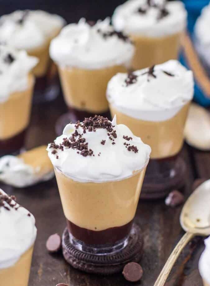 Peanut Butter Pie Dessert Shooters -- these are so easy!!