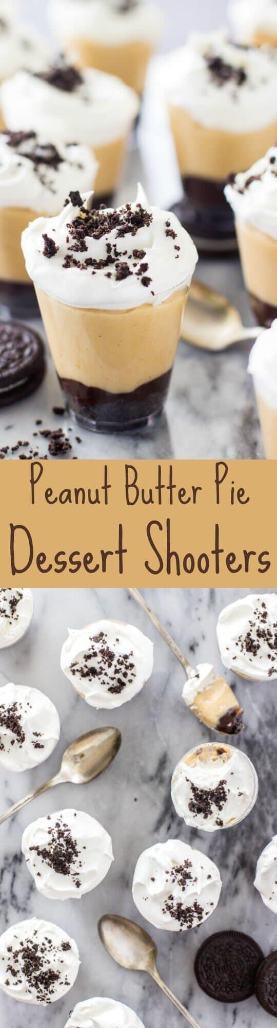 Peanut Butter Pie Dessert Shooters - I LOVE these! So fast and easy to make :)