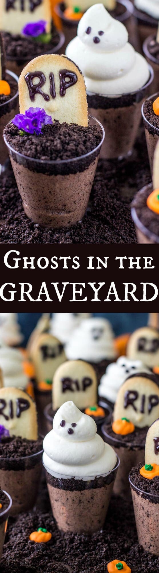 Ghosts in the graveyard Dessert shooters