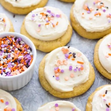 Frosted pumpkin cookies