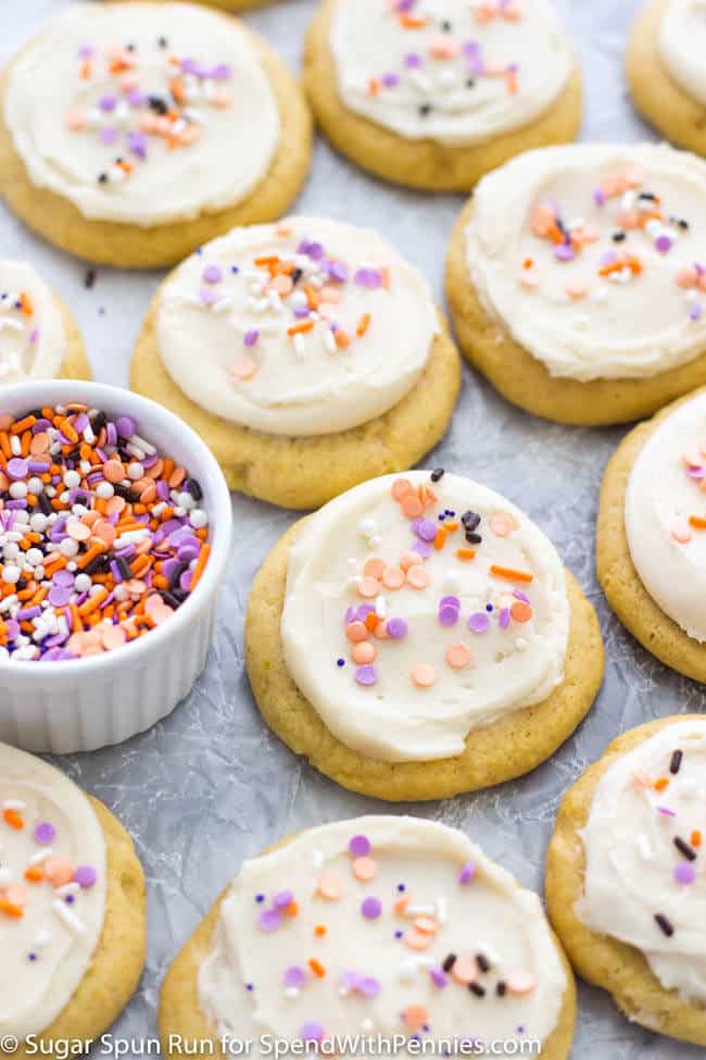 Lofthouse-Style Pumpkin Cookies - Sugar Spun Run