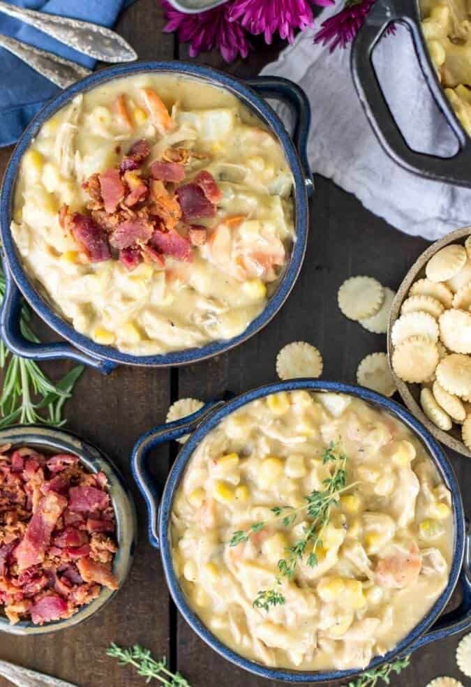 Turkey Chowder made with leftover turkey -- great for the days after Thanksgiving!