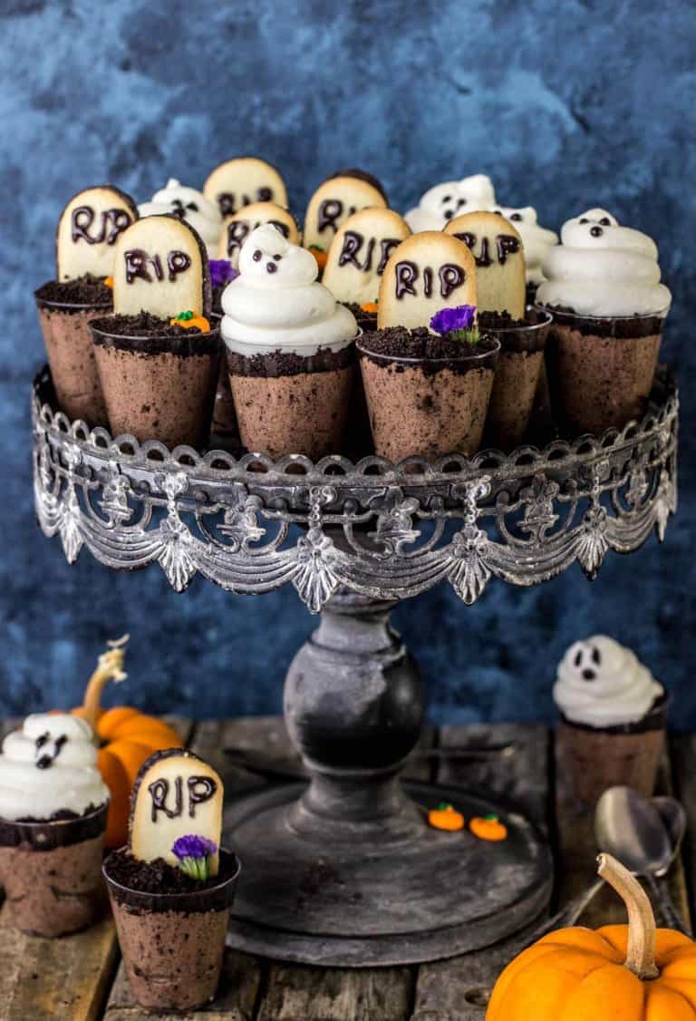 Frighteningly Good Halloween Desserts Graveyard Pudding
