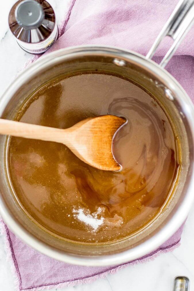 Easy salted caramel sauce || Sugar Spun Run