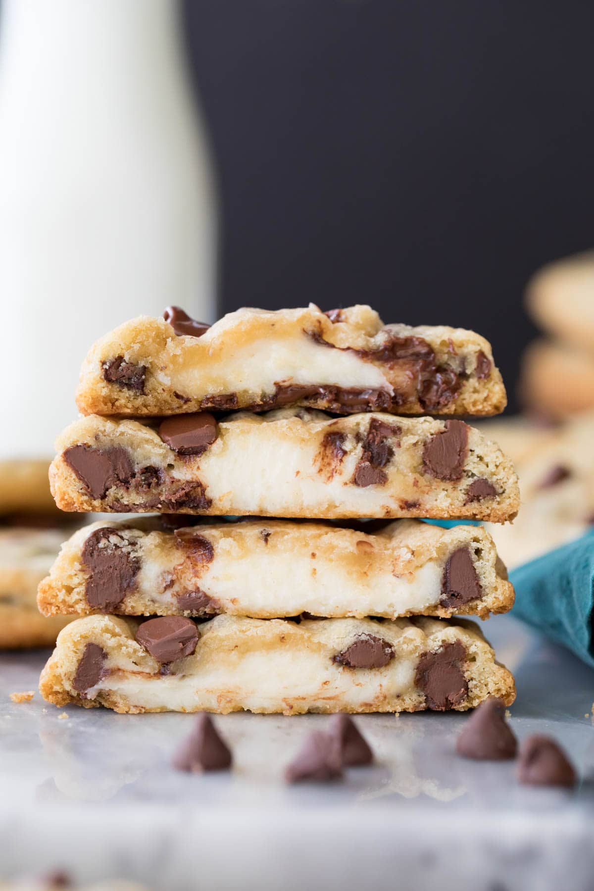 Cheesecake Stuffed Cookies - Sugar Spun Run