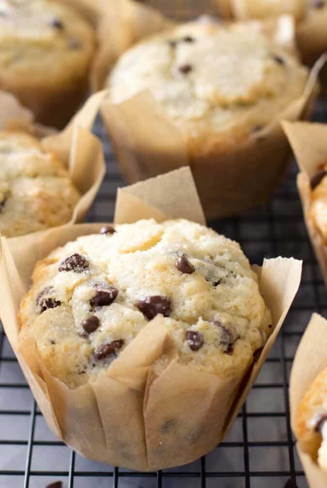 Bakery style chocolate chip muffin