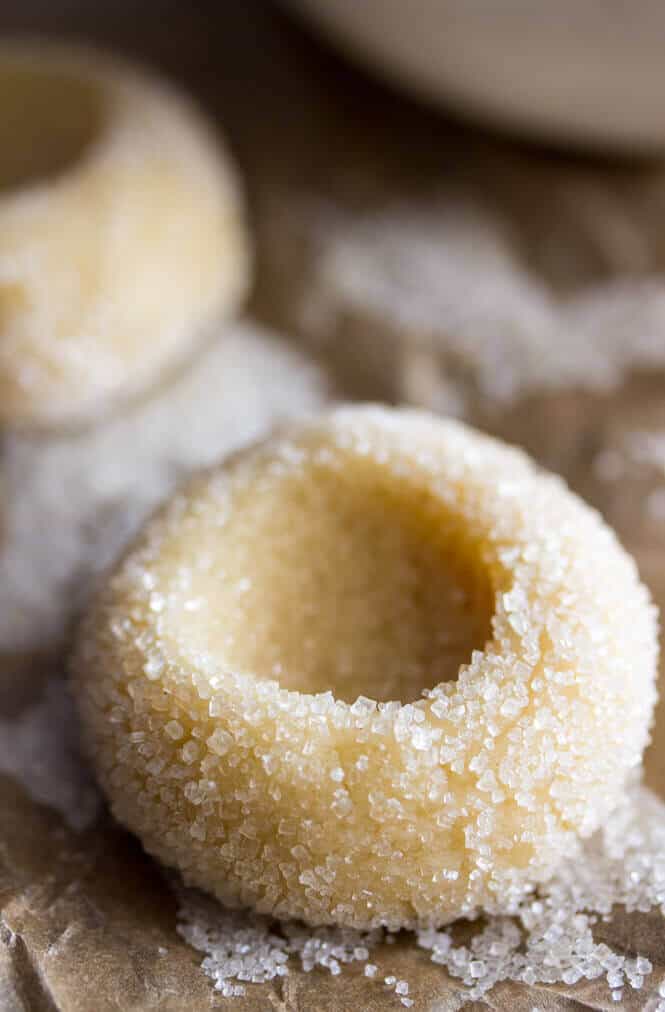 Chocolate Thumbprint Cookies -- Make sure you add a little bourbon to the ganache, it's amazing! || Sugar Spun Run