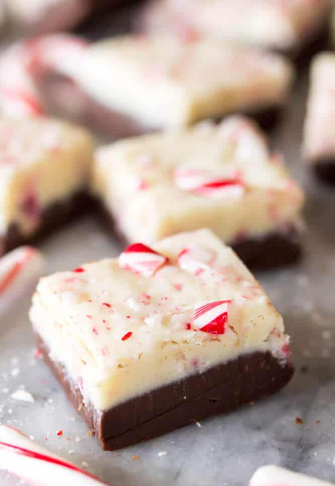 Peppermint bark fudge || Sugar Spun Run