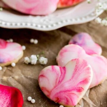 Heart shaped valentine cookies