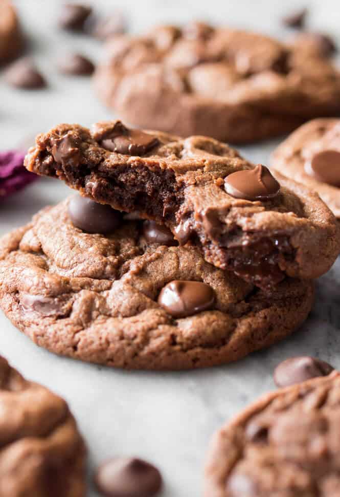 Double Chocolate Chip Cookies - Style Sweet