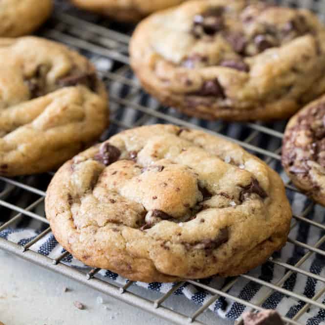 chewy browned butter chocolate chip cookies