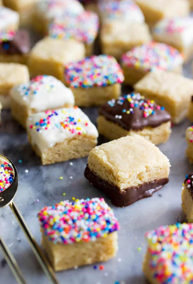 Soft, buttery, sprinkle-covered butter bites!  || Sugar Spun Run