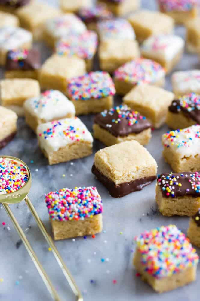 Soft, buttery, sprinkle-covered butter bites! || Sugar Spun Run