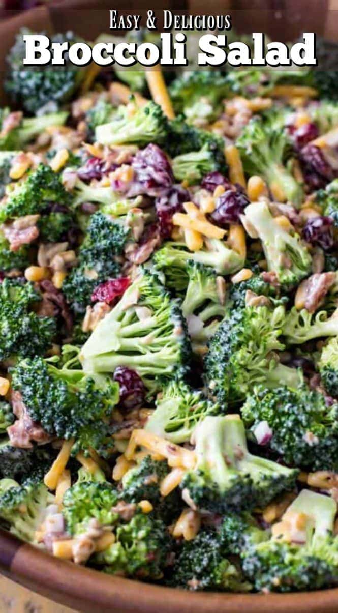 Broccoli salad with bacon and cheese