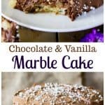 chocolate and vanilla marble cake