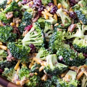 Broccoli salad with bacon and cheese