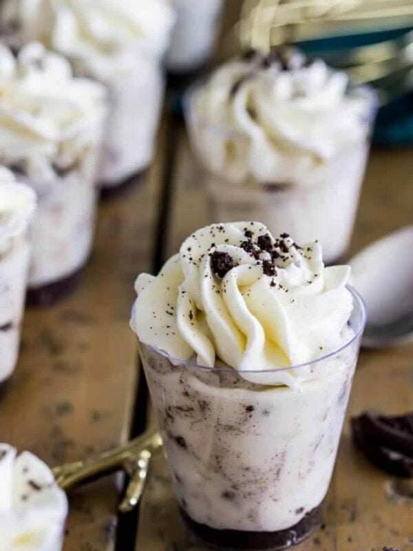 Oreo cheesecake dessert shooters