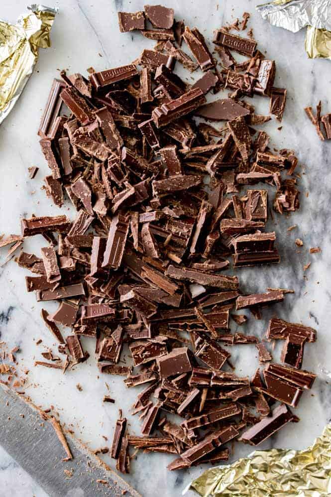 Chopped chocolate