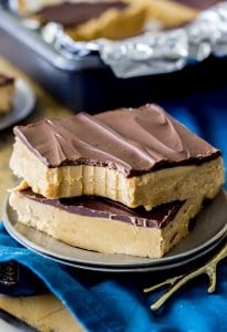 Peanut Butter Bars, easy, creamy, and no bake!