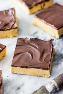 Peanut Butter Bars, easy, creamy, and no bake!