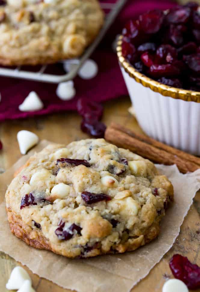 Cranberry oatmeal white chocolate cookies