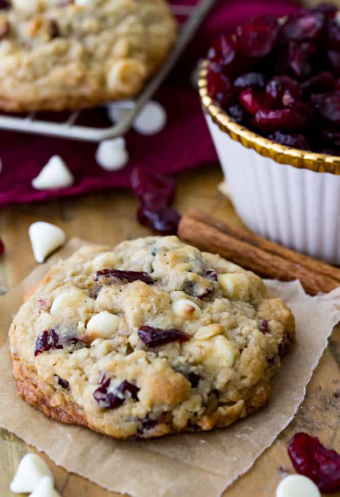 White chocolate cranberry oatmeal cookies - 3