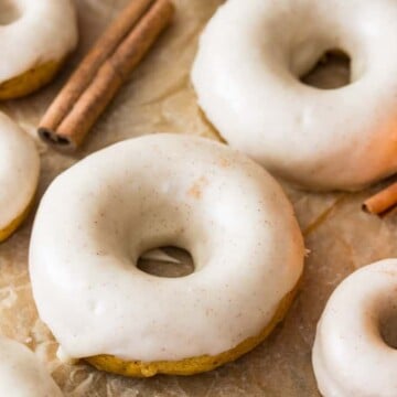 Glazed Pumpkin spice donuts