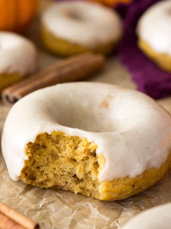 Glazed pumpkin spiced donuts