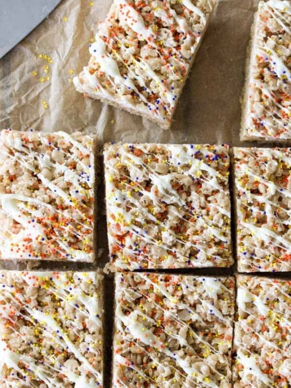 Pumpkin spice rice krispie treats