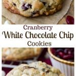 Cranberry White Chocolate Chip cookies