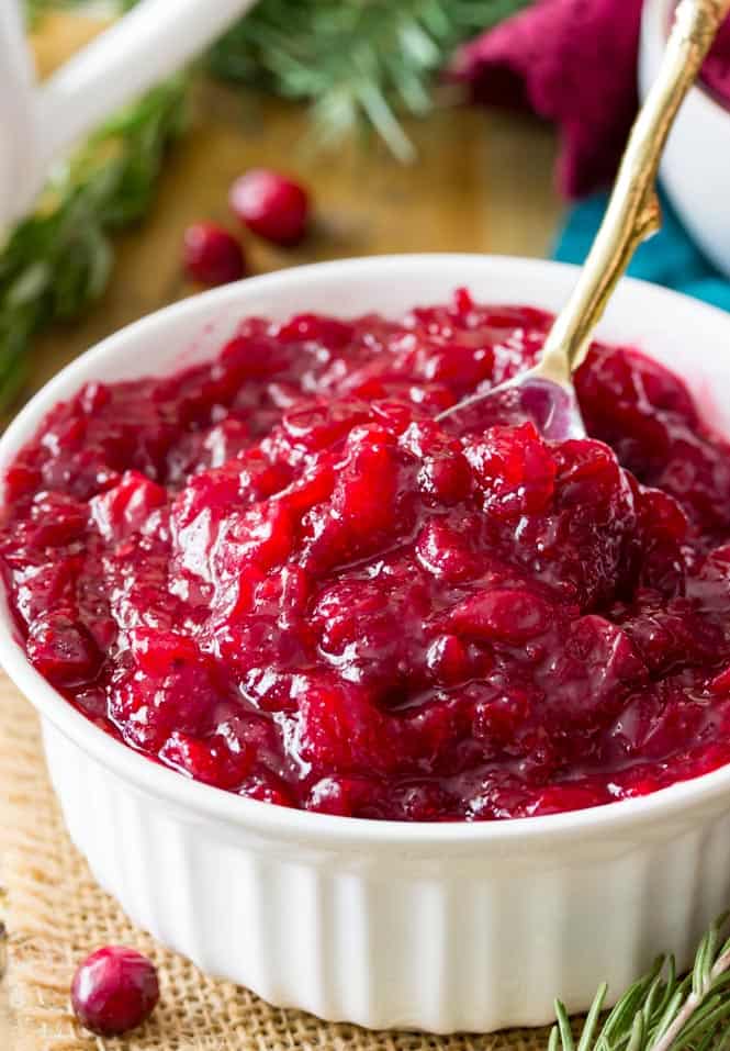 Spoonful of cranberry sauce