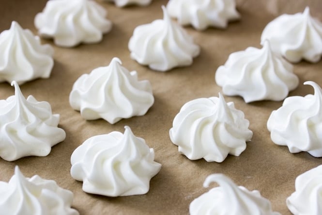 Meringue Cookies after baking