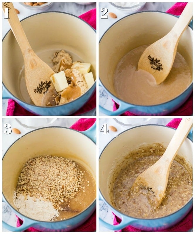 How to make lace cookies: the process of melting sugar and making the batter