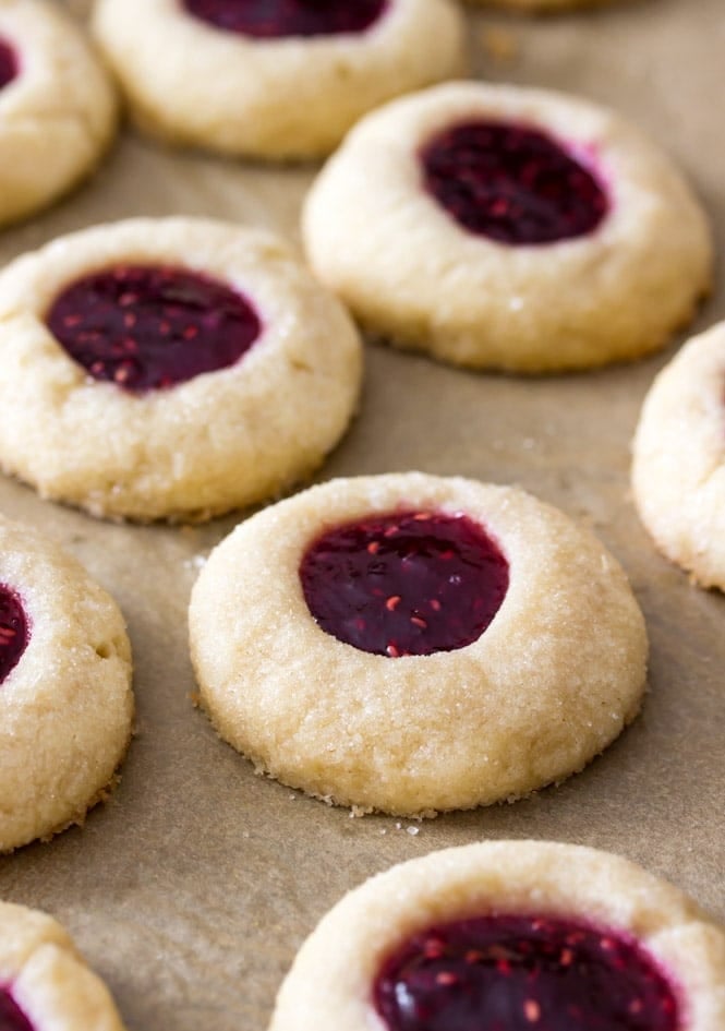 Thumbprint Cookies out of the oven