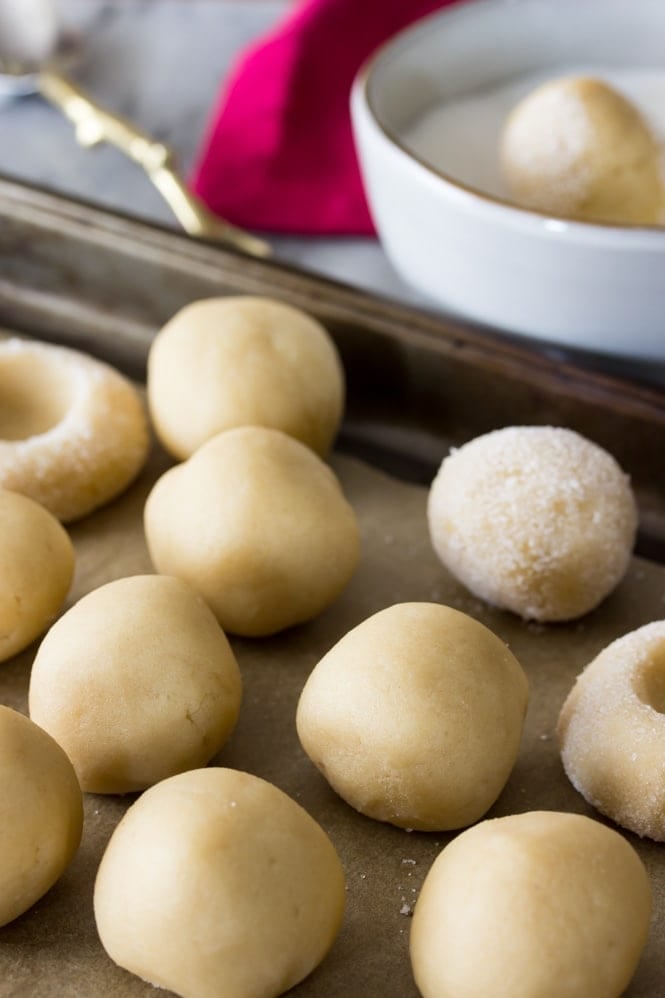 Thumbprint Cookie Dough Balls