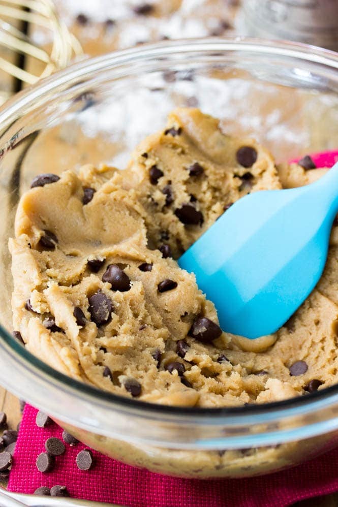 Cookie Dough for Mini Chocolate Chip Cookies || SugarSpunRun