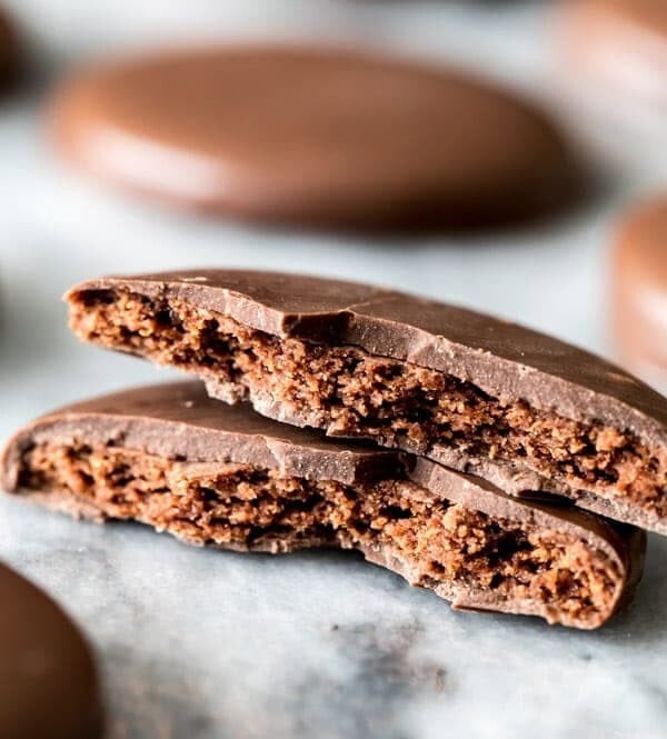 Cookies encased in chocolate shell