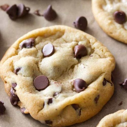 Big Thick Chocolate Chip Cookies - Sugar Spun Run