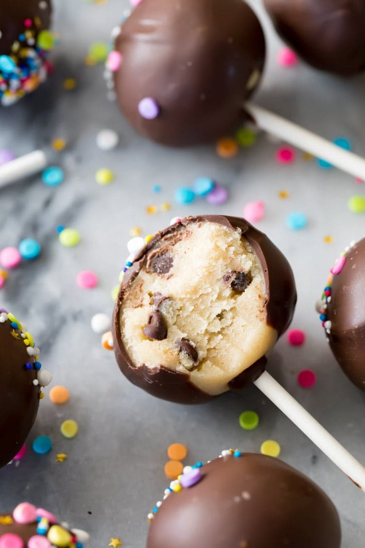 Cookie dough pops