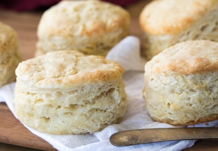 A tray full of warm homemade biscuits
