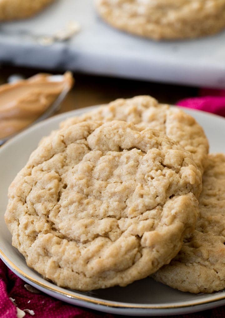 Peanut Butter Oatmeal Cookies (with Video!) - Sugar Spun Run