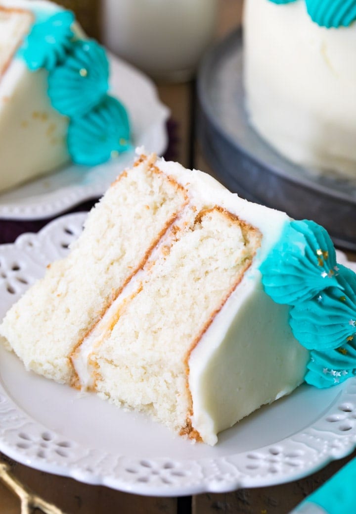 white cake on a white plate