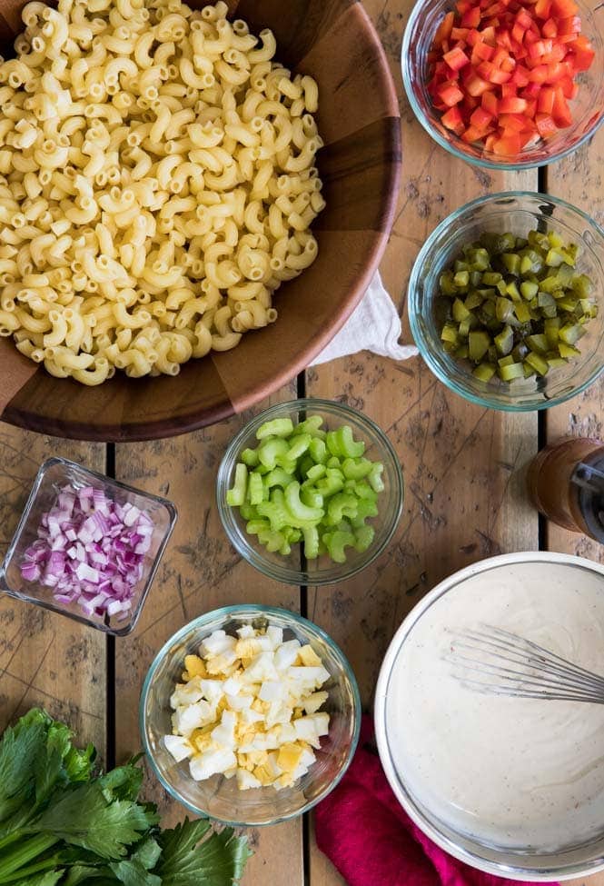 Macaroni salad ingredients