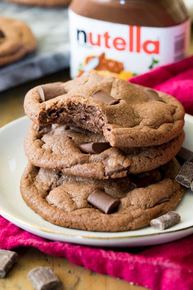 A stack of three Nutella Cookies