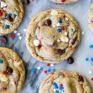 Red white and blue cookies