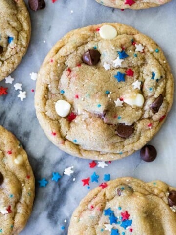 Red white and blue cookies