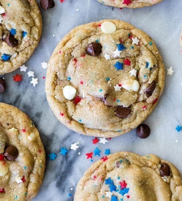 Red white and blue cookies